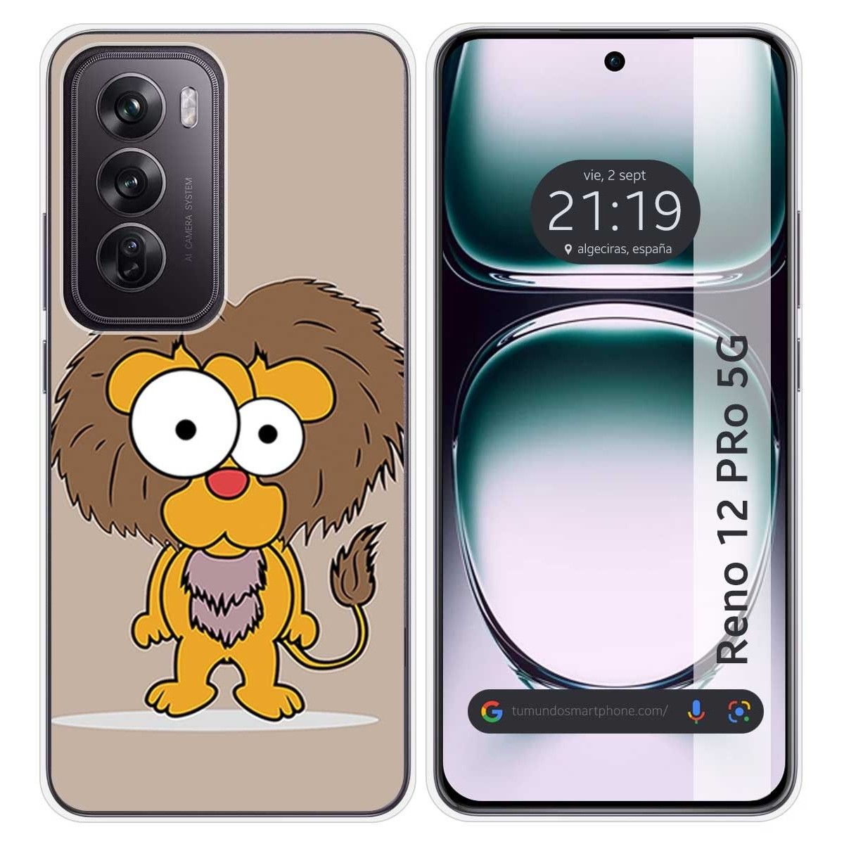 Funda Silicona para Oppo Reno 12 Pro 5G diseño Leon Dibujos