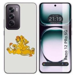 Funda Silicona para Oppo Reno 12 Pro 5G diseño Leones Dibujos