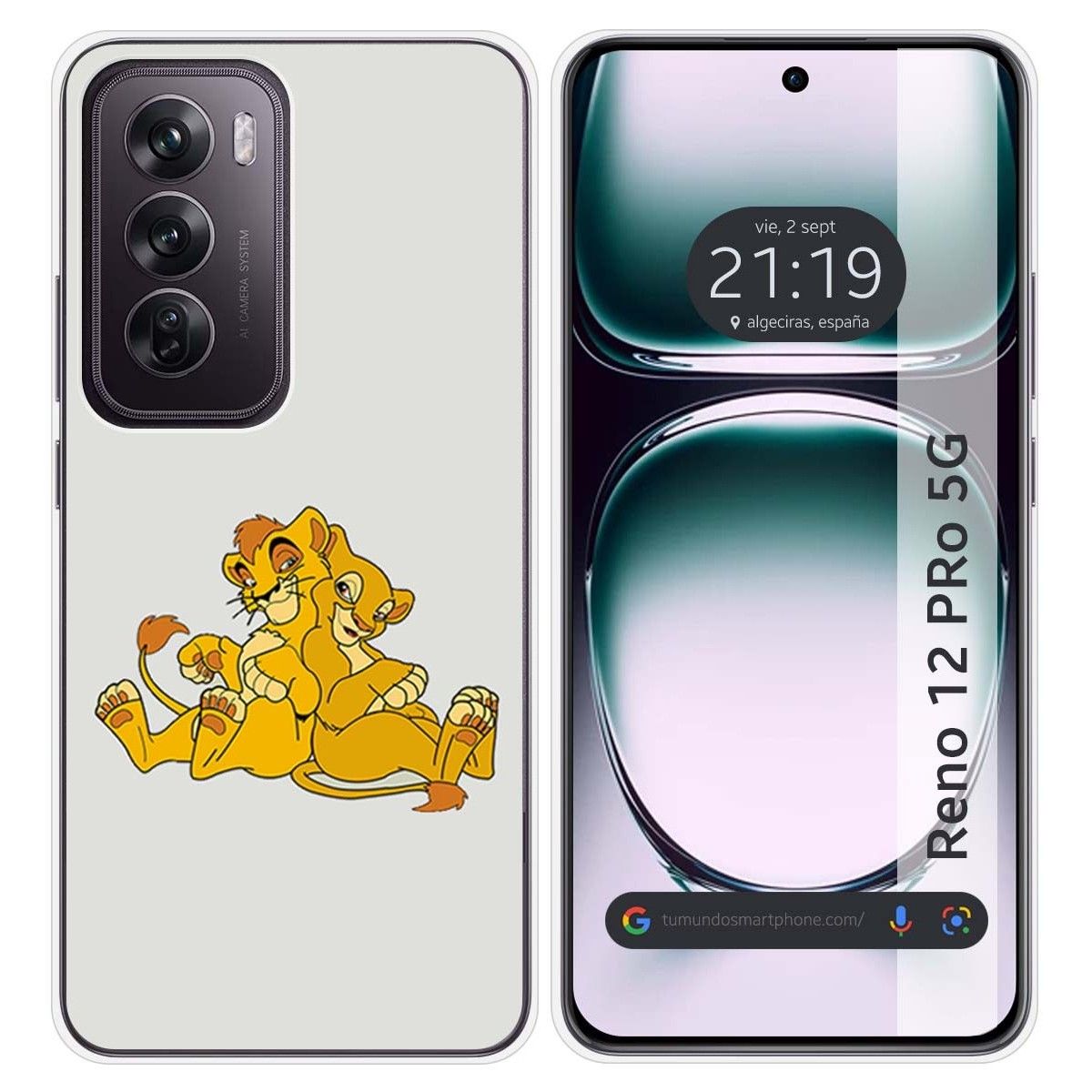 Funda Silicona para Oppo Reno 12 Pro 5G diseño Leones Dibujos