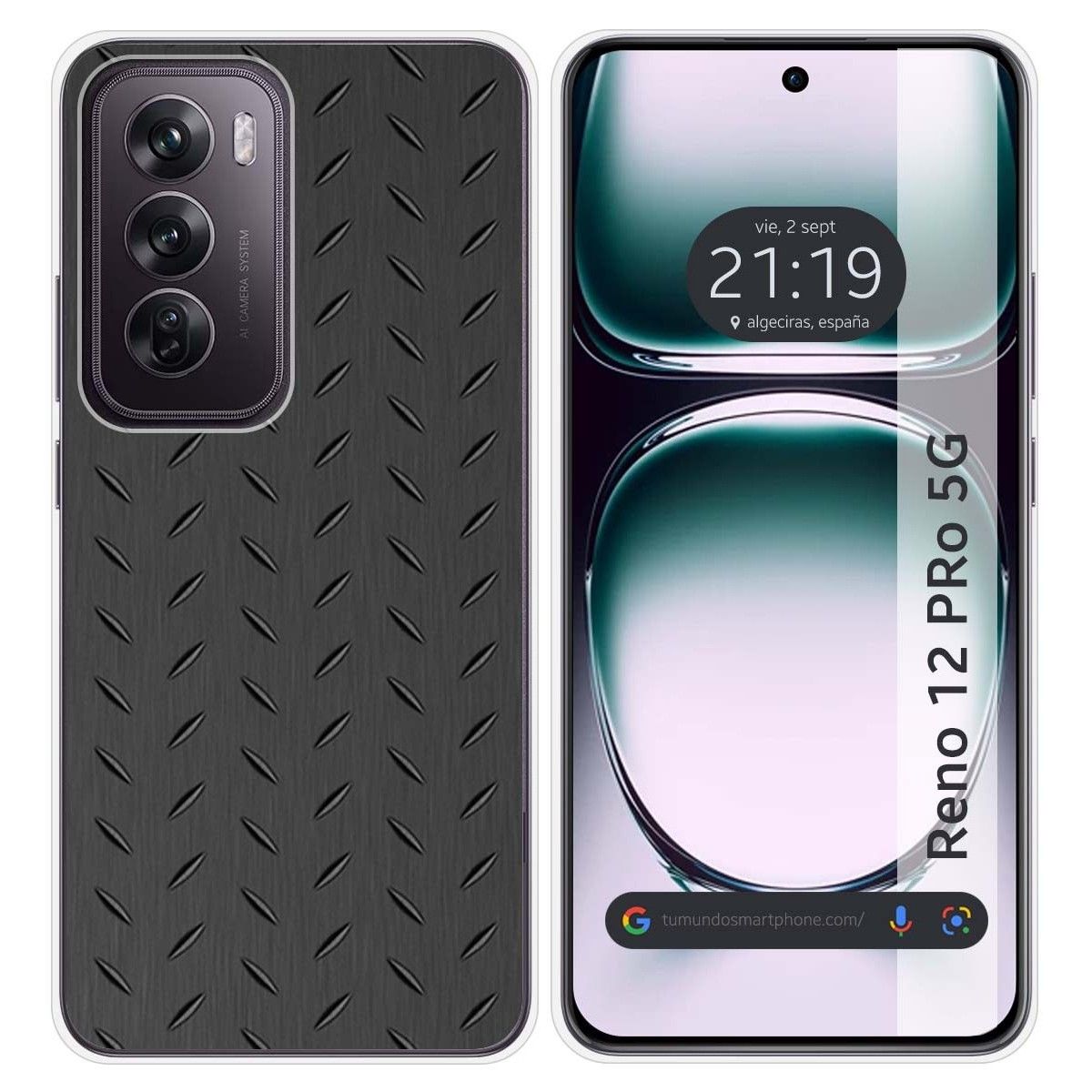 Funda Silicona para Oppo Reno 12 Pro 5G diseño Metal Dibujos