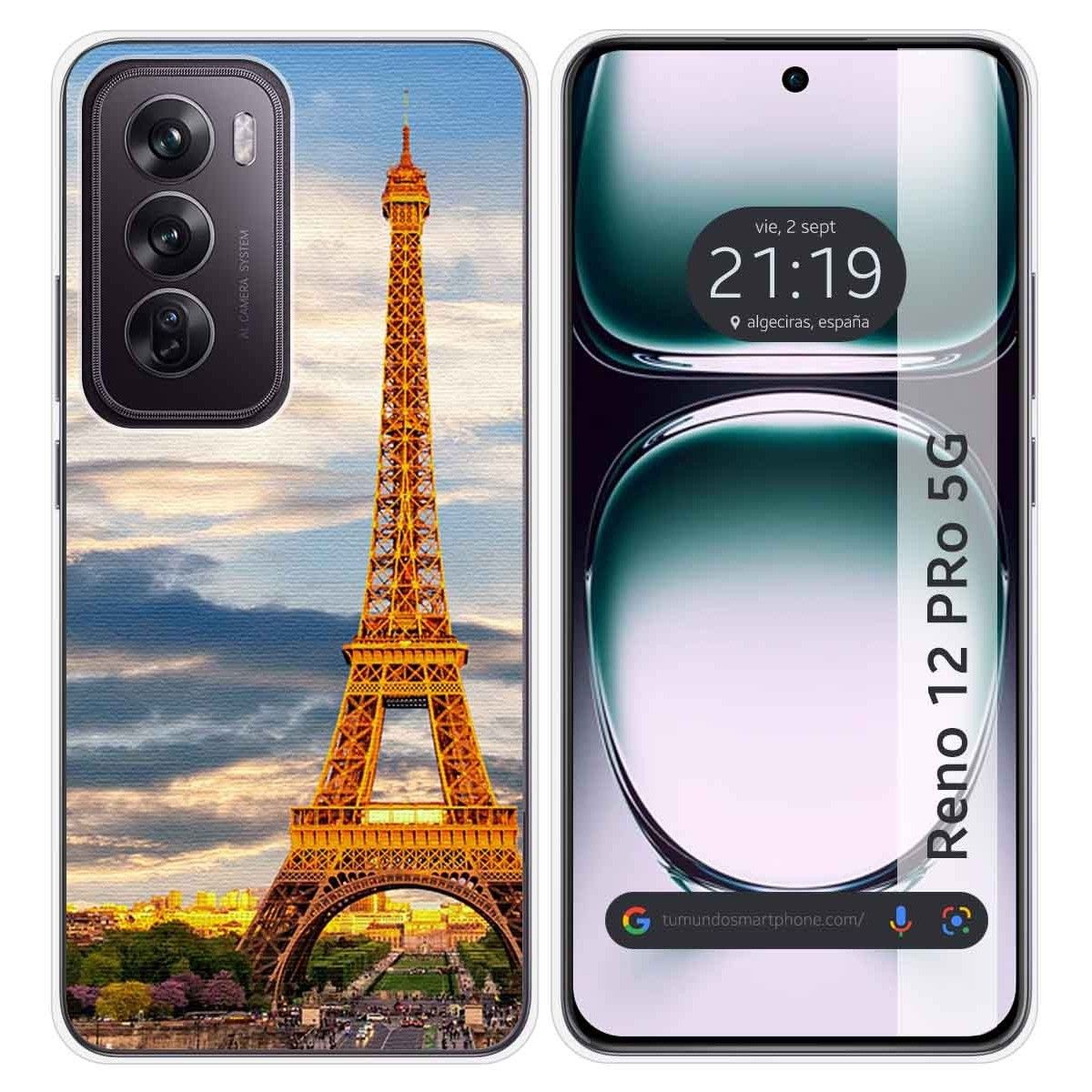 Funda Silicona para Oppo Reno 12 Pro 5G diseño Paris Dibujos