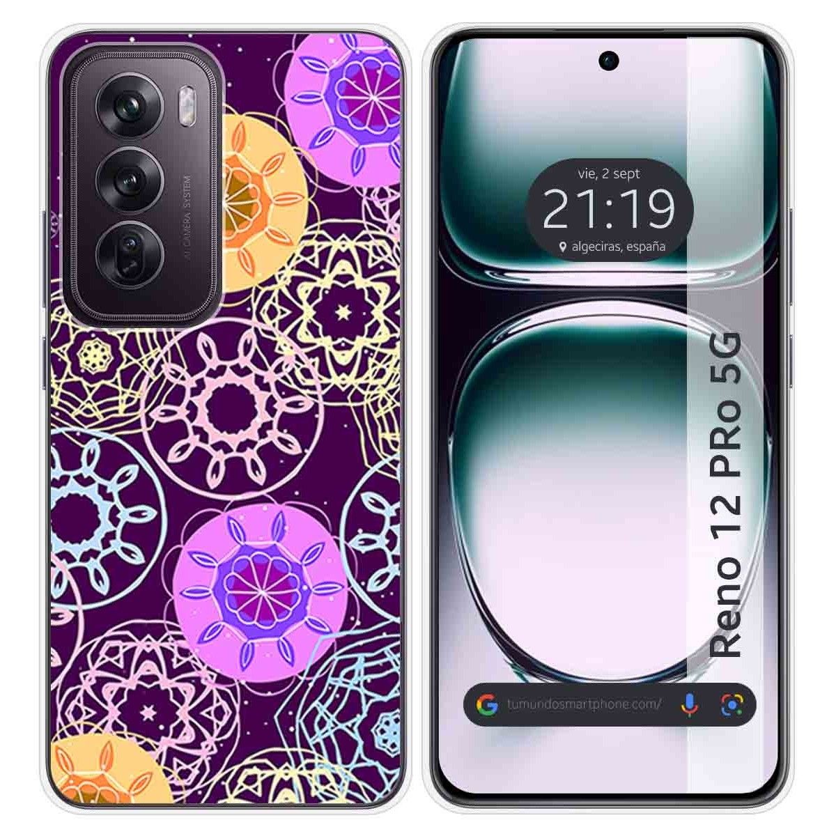 Funda Silicona para Oppo Reno 12 Pro 5G diseño Radial Dibujos