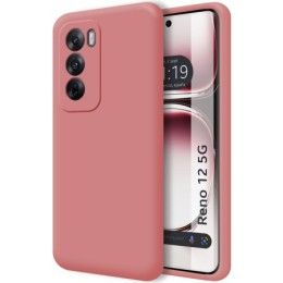 Funda Silicona Líquida Ultra Suave para Oppo Reno 12 5G color Rosa