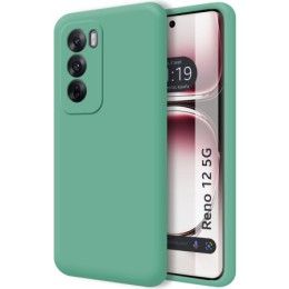 Funda Silicona Líquida Ultra Suave para Oppo Reno 12 5G color Verde