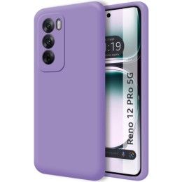 Funda Silicona Líquida Ultra Suave para Oppo Reno 12 Pro 5G color Morada