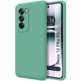 Funda Silicona Líquida Ultra Suave para Oppo Reno 12 Pro 5G color Verde