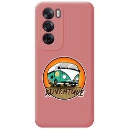 Funda Silicona Líquida Rosa para Oppo Reno 12 5G diseño Adventure Dibujos