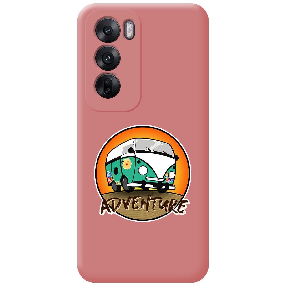 Funda Silicona Líquida Rosa para Oppo Reno 12 5G diseño Adventure Dibujos