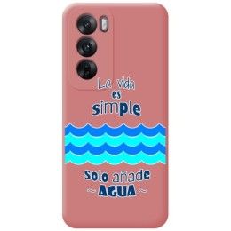 Funda Silicona Líquida Rosa para Oppo Reno 12 5G diseño Agua Dibujos