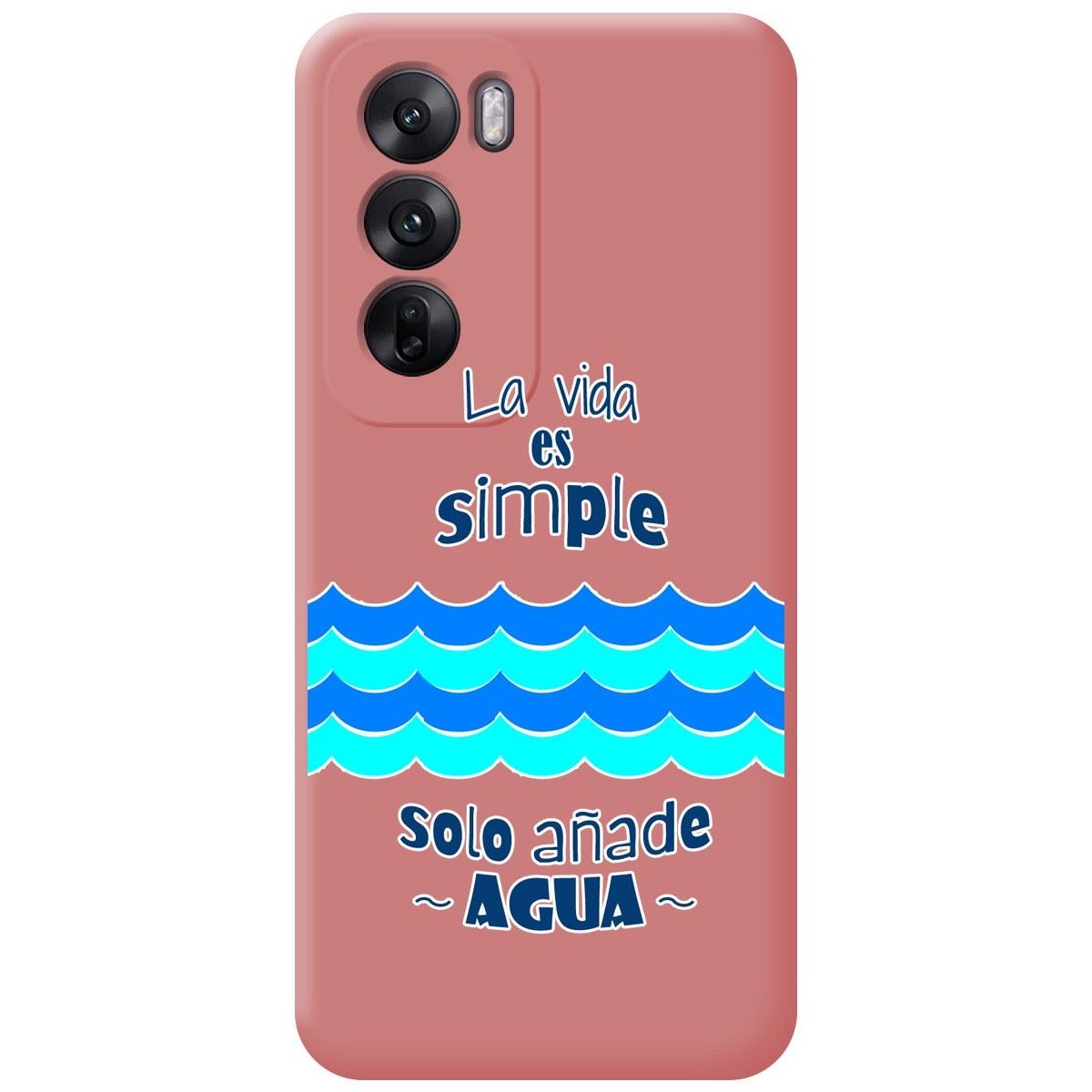 Funda Silicona Líquida Rosa para Oppo Reno 12 5G diseño Agua Dibujos