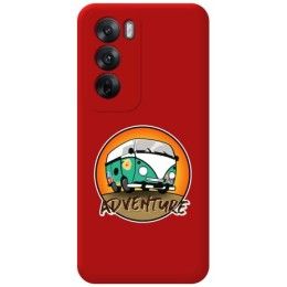 Funda Silicona Líquida Roja para Oppo Reno 12 5G diseño Adventure Dibujos