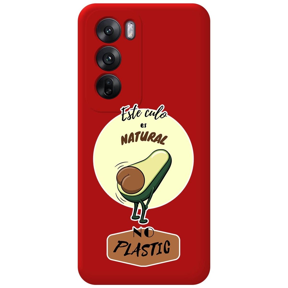 Funda Silicona Líquida Roja para Oppo Reno 12 5G diseño Culo Natural Dibujos