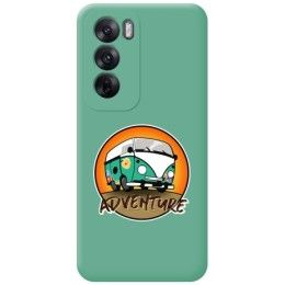 Funda Silicona Líquida Verde para Oppo Reno 12 5G diseño Adventure Dibujos