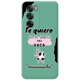 Funda Silicona Líquida Verde para Oppo Reno 12 Pro 5G diseño Vaca Dibujos