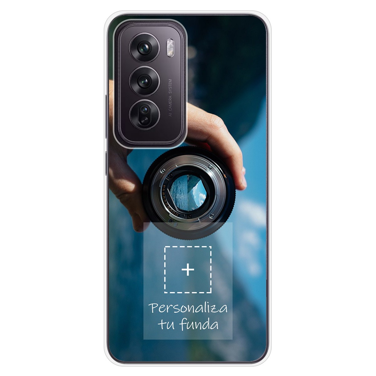 Personaliza tu Funda Silicona Gel Tpu Transparente con tu Fotografia para Oppo Reno 12 Pro 5G Dibujo Personalizada