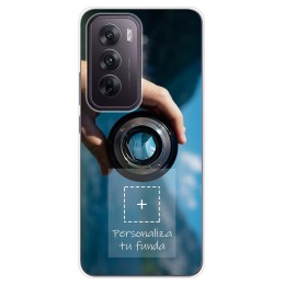 Personaliza tu Funda Silicona Gel Tpu Transparente con tu Fotografia para Oppo Reno 12 5G Dibujo Personalizada