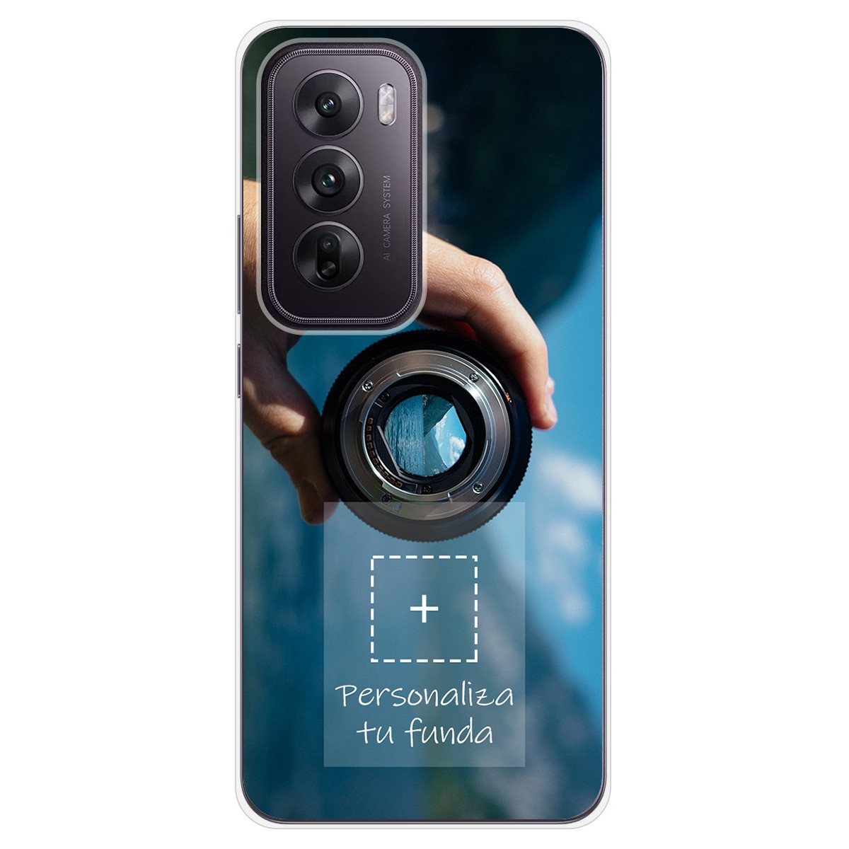 Personaliza tu Funda Silicona Gel Tpu Transparente con tu Fotografia para Oppo Reno 12 5G Dibujo Personalizada