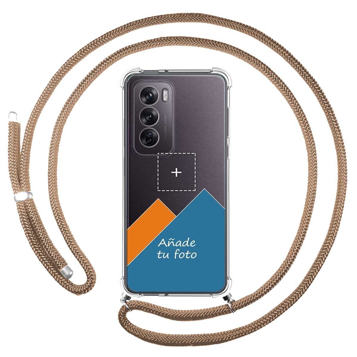 Personaliza tu Funda Colgante Transparente para Oppo Reno 12 Pro 5G con Cordon Camel Dibujo Personalizada