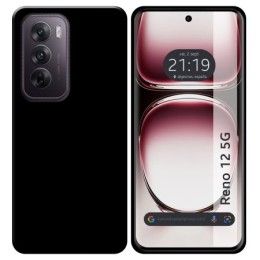 Funda Silicona Gel TPU Negra para Oppo Reno 12 5G