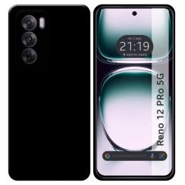 Funda Silicona Gel TPU Negra para Oppo Reno 12 Pro 5G