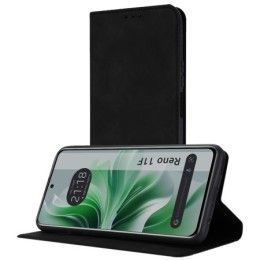 Funda Libro de Polipiel con tarjetero para Oppo Reno 11F 5G color Negra