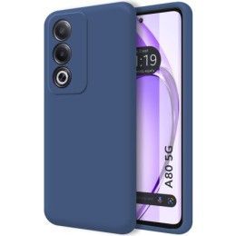 Funda Silicona Líquida Ultra Suave para Oppo A80 5G color Azul Oscuro