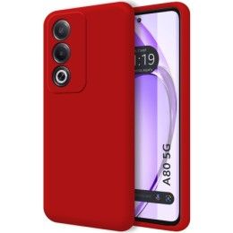 Funda Silicona Líquida Ultra Suave para Oppo A80 5G color Rojo