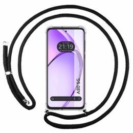 Funda Colgante Transparente para Oppo A80 5G con Cordon Negro