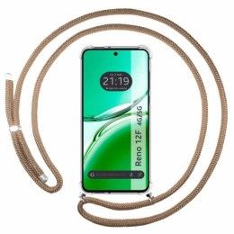 Funda Colgante Transparente para Oppo Reno 12F 4G / 12 F 5G con Cordon Camel