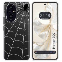 Funda Silicona Transparente para Huawei Honor 200 5G diseño Araña Dibujos