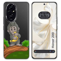 Funda Silicona Transparente para Huawei Honor 200 5G diseño Mono Dibujos