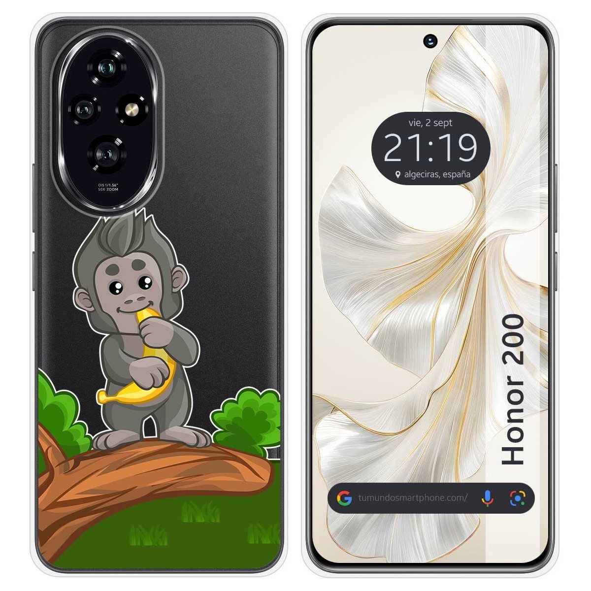 Funda Silicona Transparente para Huawei Honor 200 5G diseño Mono Dibujos