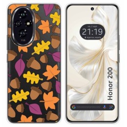 Funda Silicona Transparente para Huawei Honor 200 5G diseño Otoño Dibujos