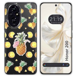 Funda Silicona Transparente para Huawei Honor 200 5G diseño Piña Dibujos