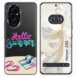 Funda Silicona Transparente para Huawei Honor 200 5G diseño Summer Dibujos