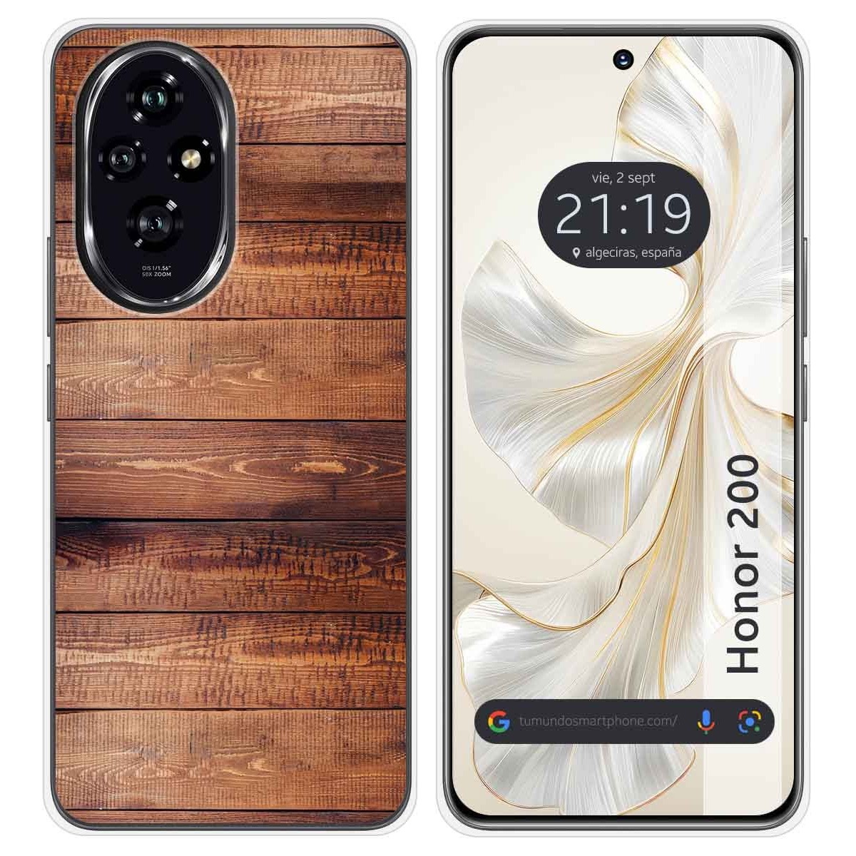 Funda Silicona para Huawei Honor 200 5G diseño Madera 02 Dibujos