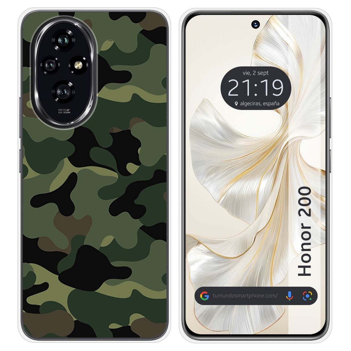 Funda Silicona para Huawei Honor 200 5G diseño Camuflaje Dibujos