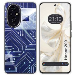 Funda Silicona para Huawei Honor 200 5G diseño Circuito Dibujos