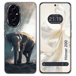 Funda Silicona para Huawei Honor 200 5G diseño Elefante Dibujos