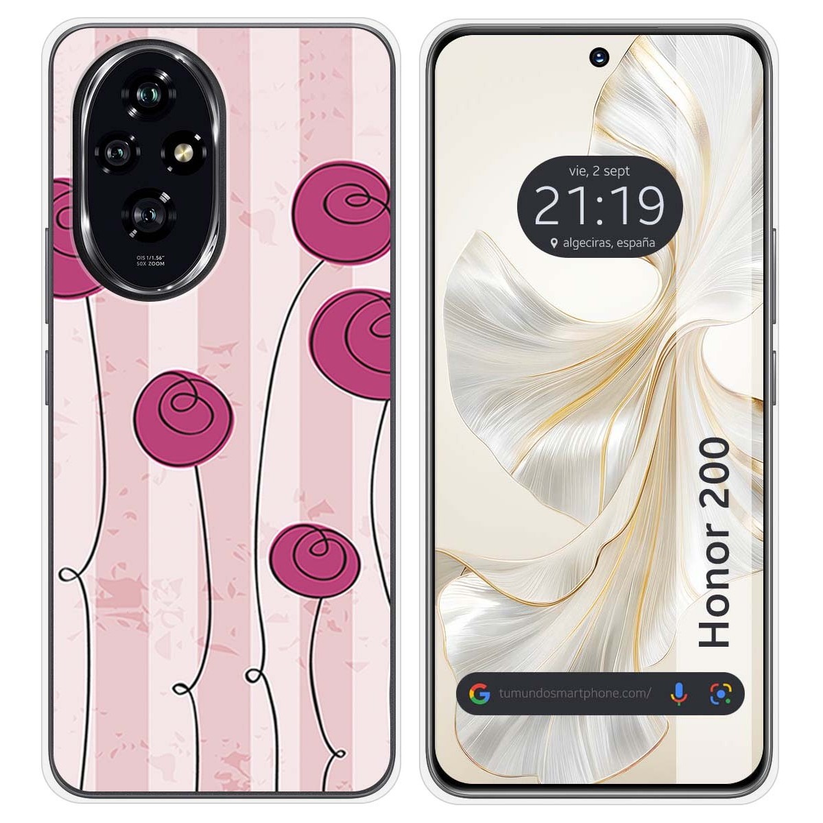 Funda Silicona para Huawei Honor 200 5G diseño Flores Vintage Dibujos