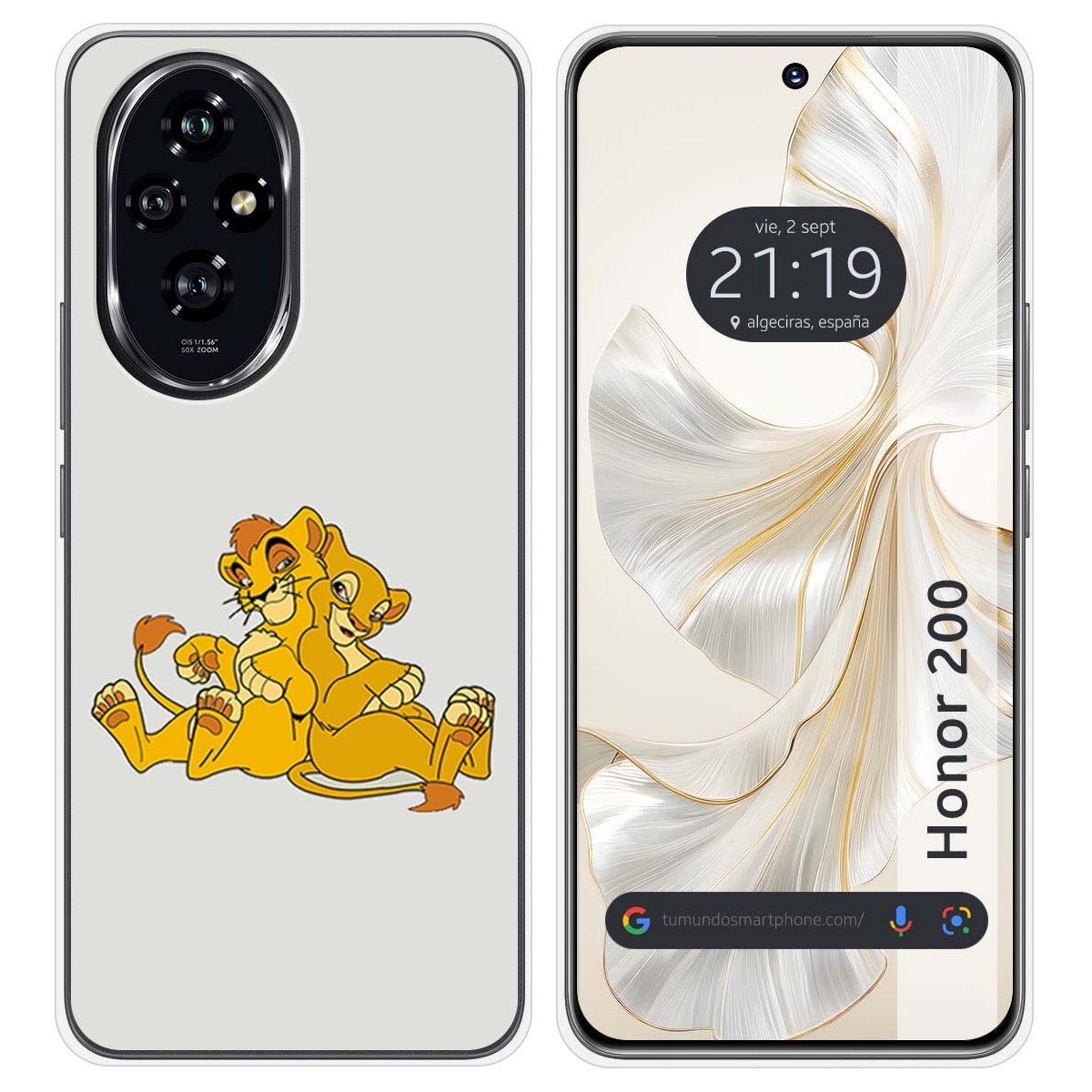 Funda Silicona para Huawei Honor 200 5G diseño Leones Dibujos