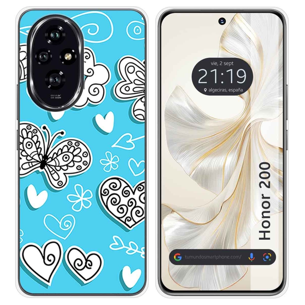 Funda Silicona para Huawei Honor 200 5G diseño Mariposas Dibujos