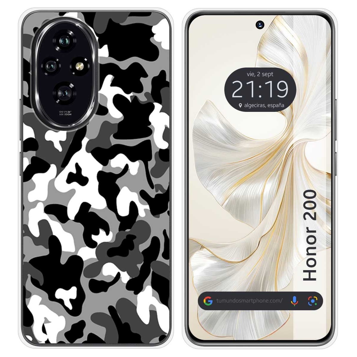 Funda Silicona para Huawei Honor 200 5G diseño Snow Camuflaje Dibujos