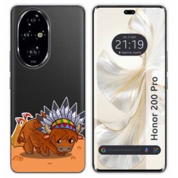 Funda Silicona Transparente para Huawei Honor 200 Pro 5G diseño Bufalo Dibujos