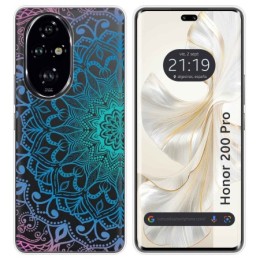 Funda Silicona Transparente para Huawei Honor 200 Pro 5G diseño Mandala Dibujos