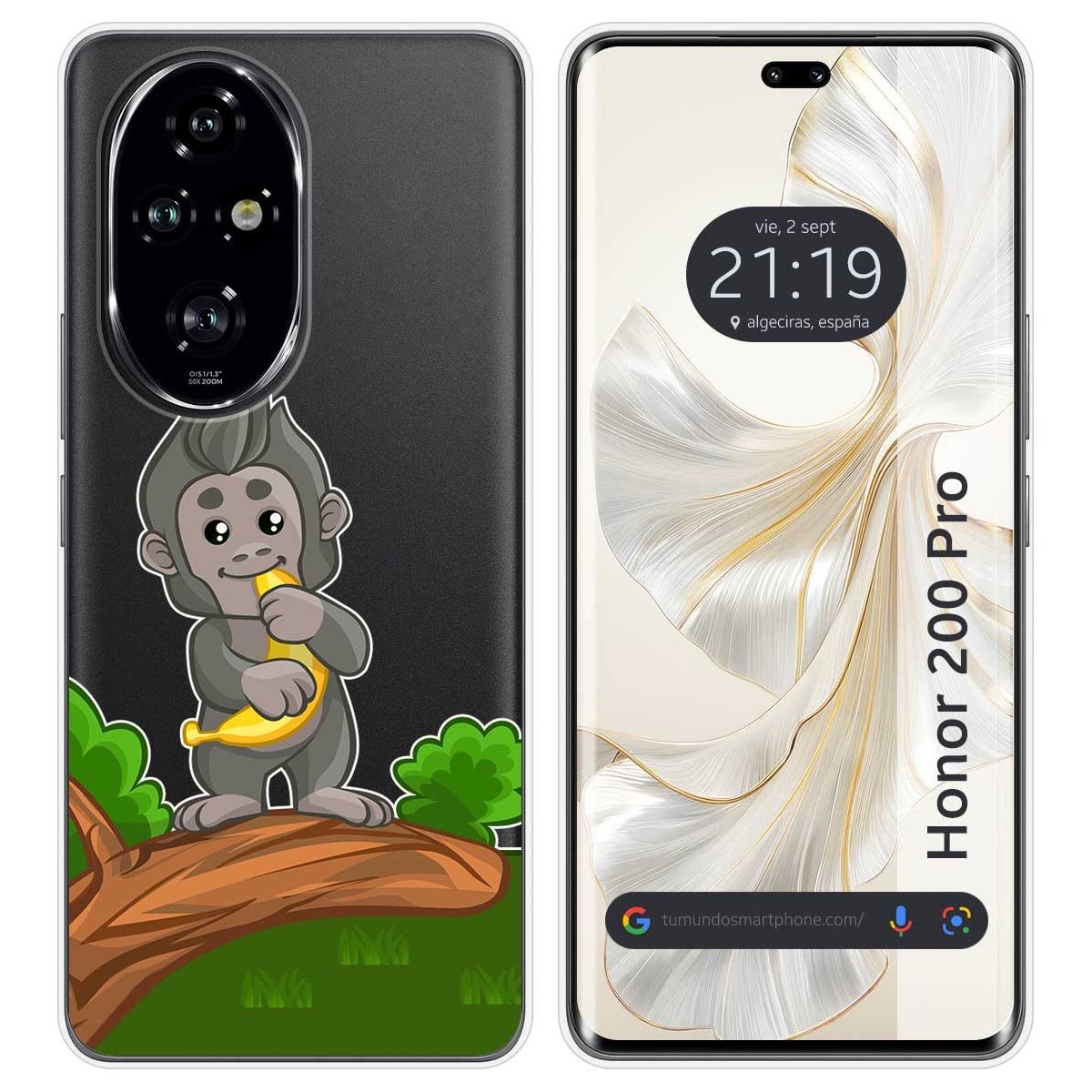 Funda Silicona Transparente para Huawei Honor 200 Pro 5G diseño Mono Dibujos