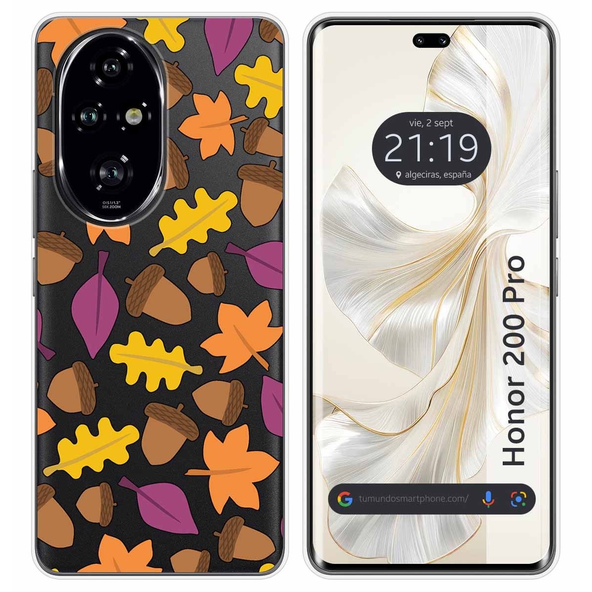 Funda Silicona Transparente para Huawei Honor 200 Pro 5G diseño Otoño Dibujos