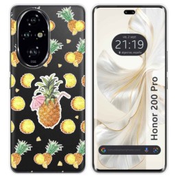 Funda Silicona Transparente para Huawei Honor 200 Pro 5G diseño Piña Dibujos