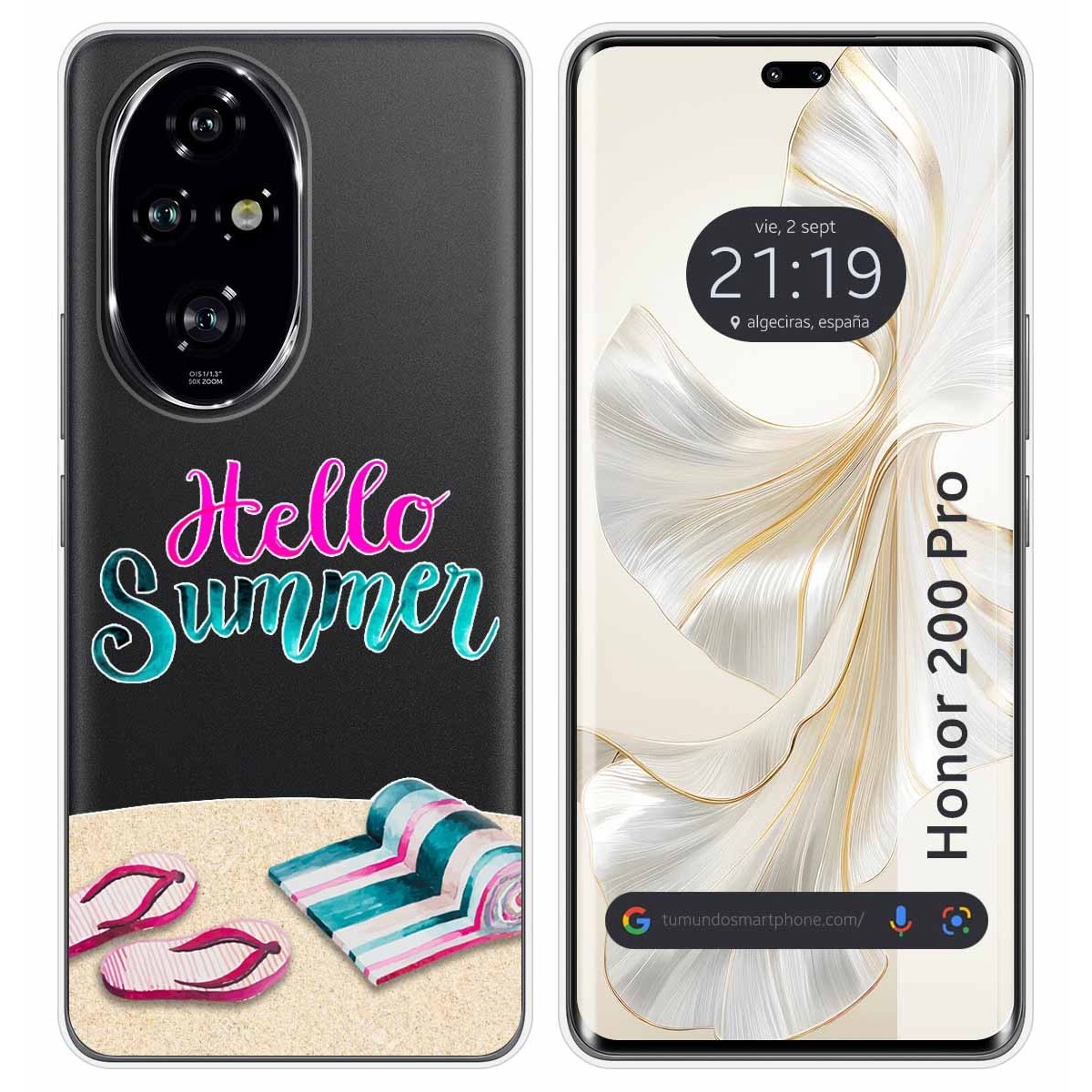 Funda Silicona Transparente para Huawei Honor 200 Pro 5G diseño Summer Dibujos