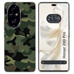 Funda Silicona para Huawei Honor 200 Pro 5G diseño Camuflaje Dibujos